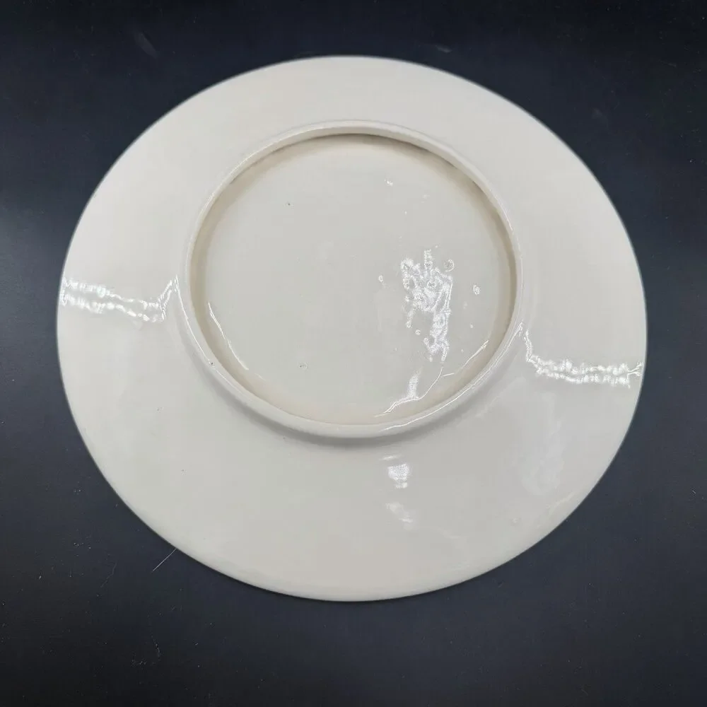 Vintage Arnels Mushroom Serving Platter 11” Plate Orange Green 1975